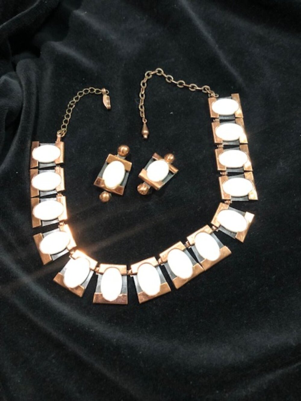 Matisse copper ceramic necklace earrings